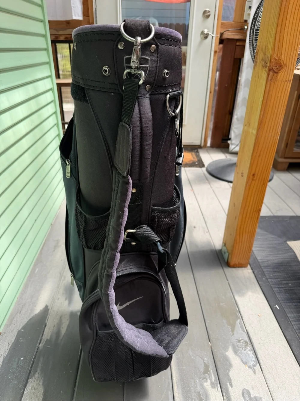 Nike Black and Gray Duffel-Style Golf Carry Bag